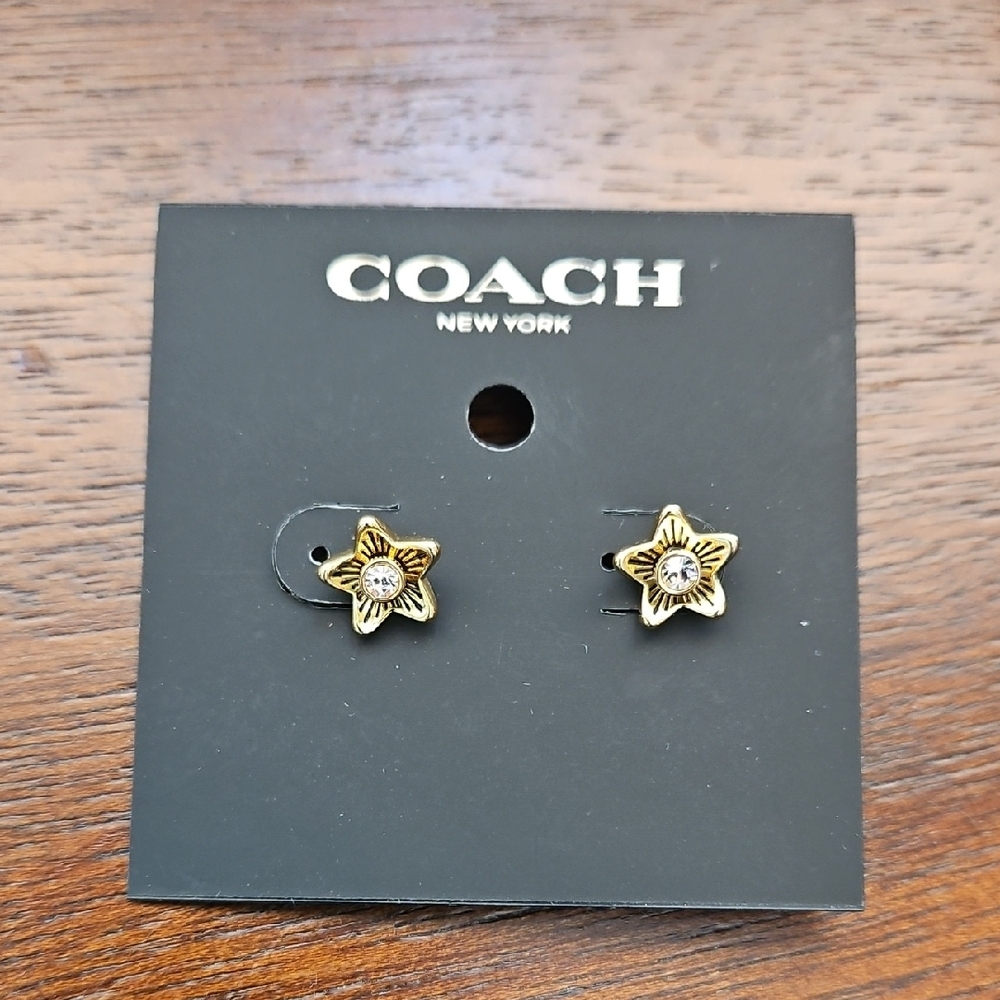 Coach Gold Star Earrings